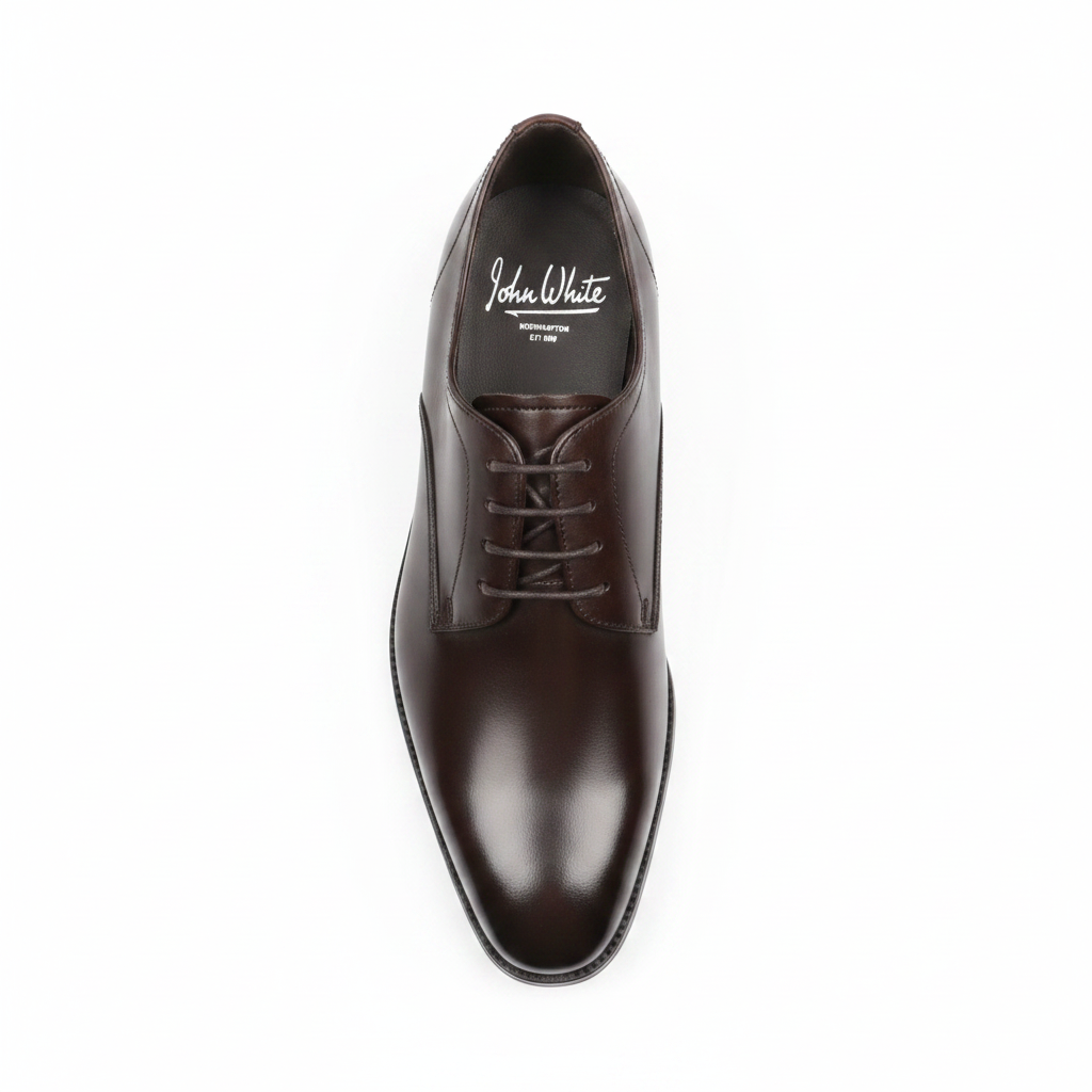 John White Derby Shoes - top down view 2